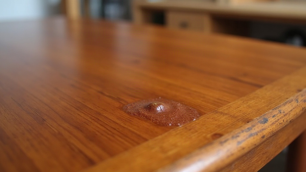 Fix Veneer Bubbles on a Mid-Century Teak Coffee Table Safely
