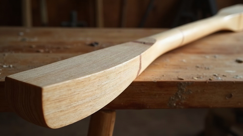 White Ash Steam-Bent Laminations for a Lightweight Canoe Paddle Shaft